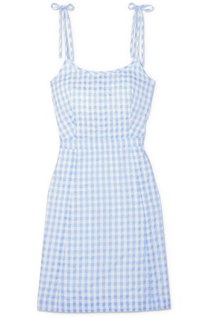 Madewell | Gingham cotton-blend mini dress | NET-A-PORTER.COM