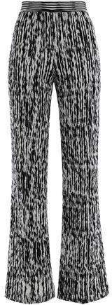 Crochet-knit Wool-blend Bootcut Pants