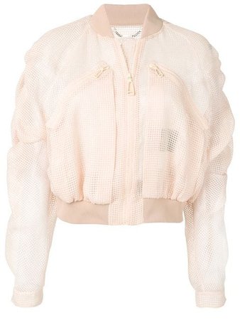 Fendi cropped mesh bomber jacket $1,859 - Shop SS19 Online - Fast Delivery, Price