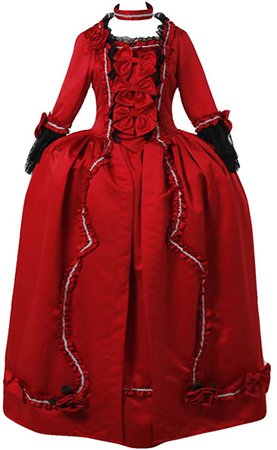 Amazon.com: CosplayDiy Women's Marie Antoinette Baroque Gothic Victorian Red Dress: Clothing