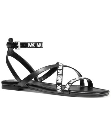 Michael Kors Tasha Flat Sandals & Reviews - Sandals & Flip Flops - Shoes - Macy's black