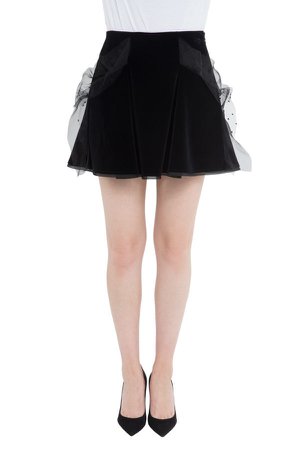 SHANSHAN RUAN lace trimmed mini skirt