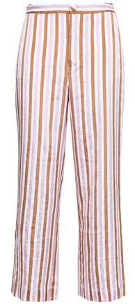 Striped Jacquard Wide-leg Pants