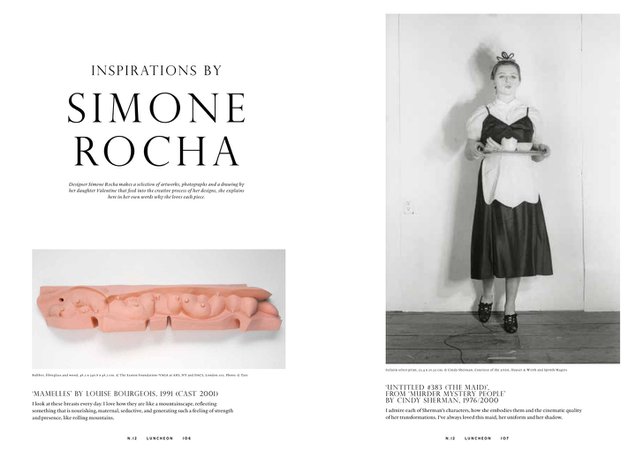 SIMONE ROCHA on Instagram: "Inspirations by Simone Rocha in @luncheonmagazine #simonerocha"