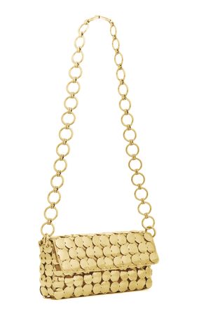 Button Baguette Gold-Tone Shoulder Bag By Paco Rabanne | Moda Operandi