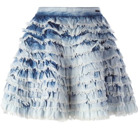 DIESEL Women's Blue 'De-Ledar' Denim Skirt