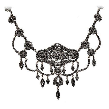 Antique Cut Steel Necklace, circa 1860 For Sale at 1stDibs