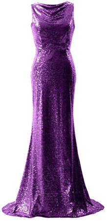 AmazonSmile: MACloth Elegant Sequin Bridesmaid Dress Mermaid Long Simple Prom Formal Gown: Clothing