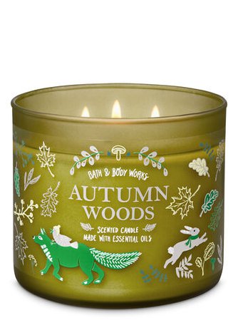 Autumn Woods 3-Wick Candle | Bath & Body Works