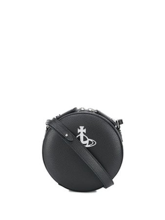 Shop black Vivienne Westwood logo plaque circle bag with Express Delivery - Farfetch