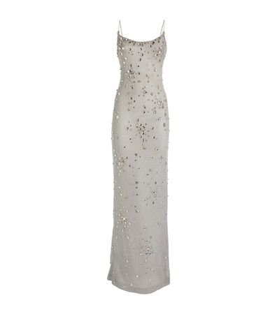 Womens Celia Kritharioti silver Embellished Maxi Dress | Harrods # {CountryCode}