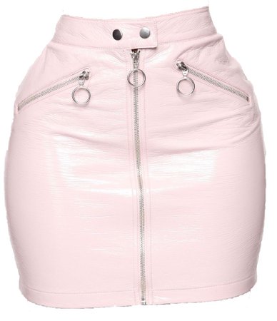 Fashion Nova Always Mine Pu Leather Pink Mini Skirt