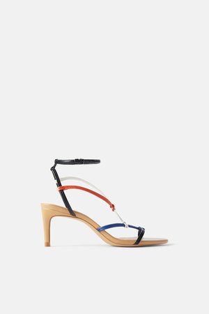 MULTICOLORED MID-HEELED STRAPPY SANDALS-View all-SHOES-WOMAN | ZARA United States