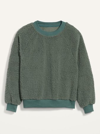 Loose Cozy Sherpa Sweatshirt for Women | Old Navy