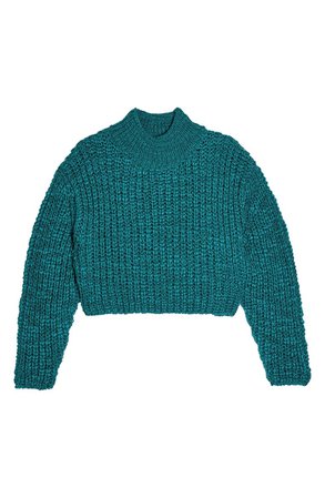Topshop Crop Bouclé Sweater | Nordstrom