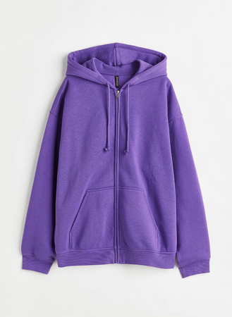 purple dark zip up hoodie