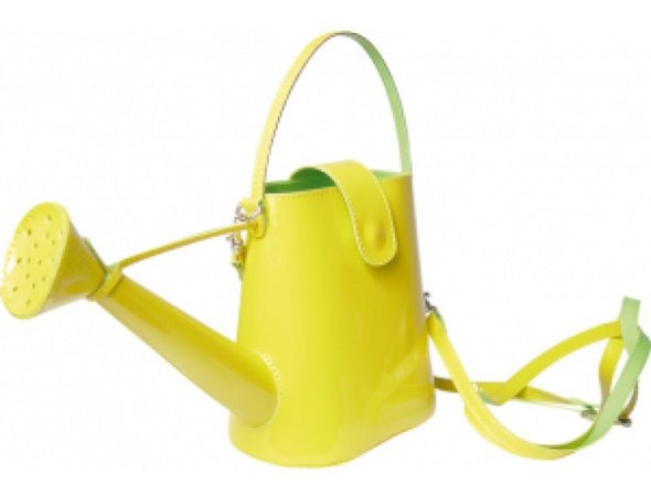 kitsch yellow watering can bag