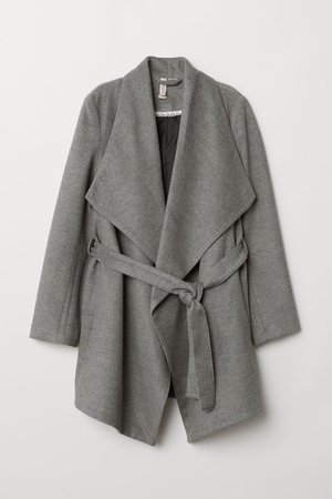 Short Coat - Dark gray - | H&M US