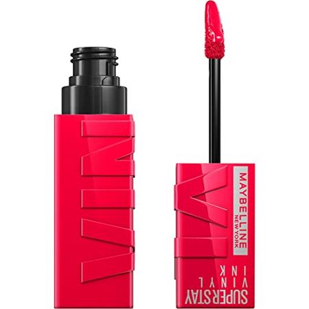 Maybelline Super Stay Vinyl Ink Longwear No-Budge Liquid Lipcolor, Highly Pigmented Color and Instant Shine, Capricious, Raspberry Pink Lipstick, 0.14 fl oz, 1 Count