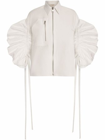 Alexander McQueen cloud-sleeve Cotton Blouse - Farfetch