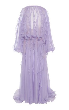 Ruffled Silk Gown By Valentino | Moda Operandi