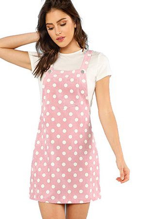 Amazon.com: Romwe Women's Straps A-line Corduroy Pinafore Bib Pocket Overall Dress: Clothing