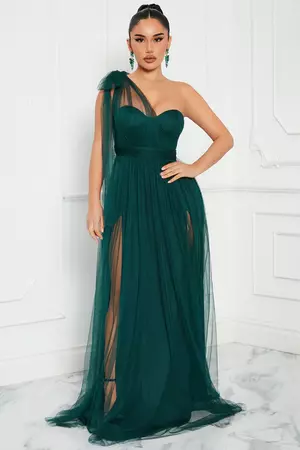 Bouquet Toss Tulle Maxi Dress - Emerald | Fashion Nova, Dresses | Fashion Nova