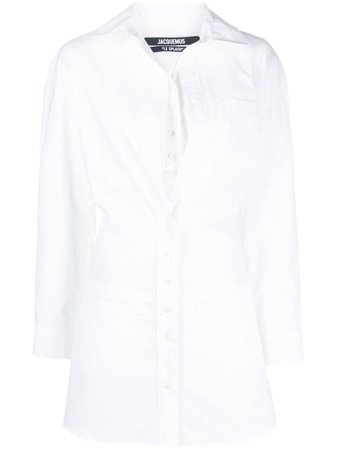 Shop Jacquemus La Robe Baunhilha mini shirt dress with Express Delivery - FARFETCH
