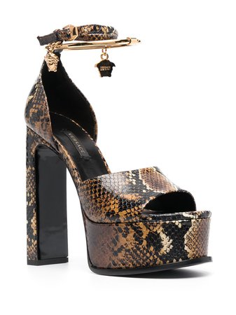 *clipped by @luci-her* brown Versace Medusa Aeternitas snakeskin-effect