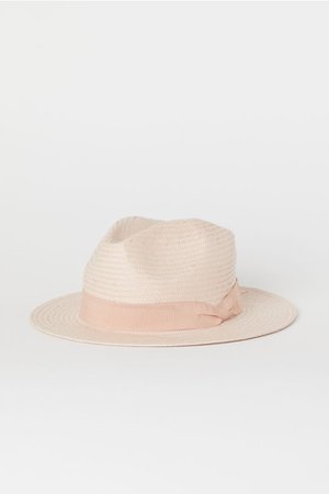 Straw Hat - Light pink - | H&M US