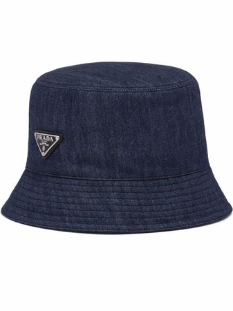 Prada Triangle Patch Bucket Hat - Farfetch