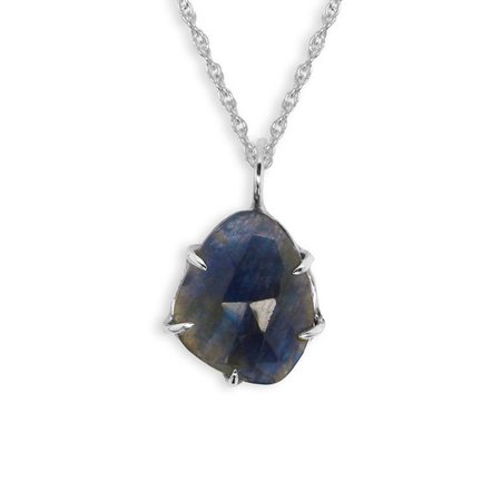 Rose Cut Blue Sapphire Pendant – Linda Allard Jewelry