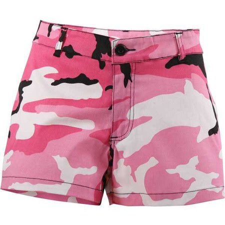 Pink Camouflage Womens Military Mini Shorts ($24)