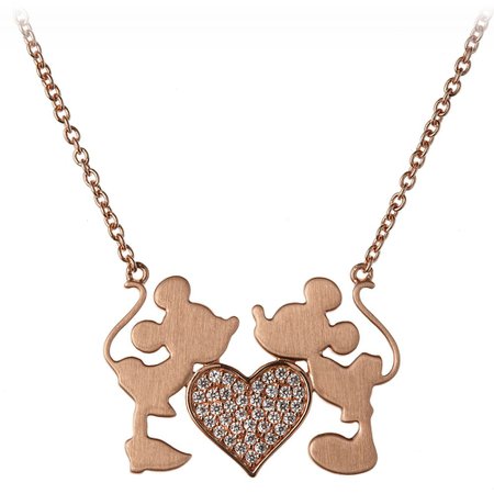 Mickey and Minnie Mouse Kiss Necklace by Rebecca Hook | shopDisney