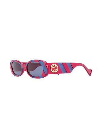 Gucci Eyewear Oval Frame Sunglasses - Farfetch