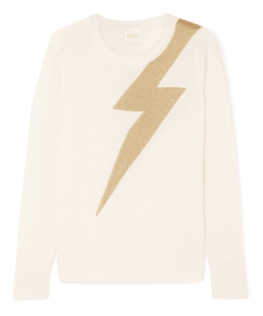 Madeleine Thompson Cream Gold Greve Sweater