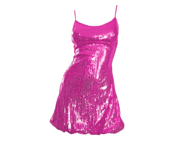 hot pink sparkle skater dress glitter