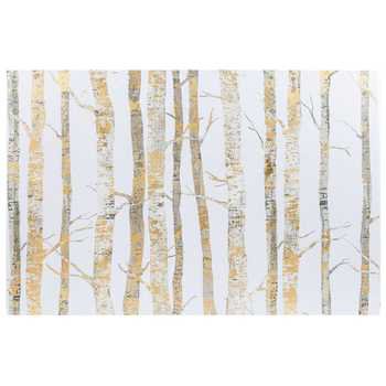 Cream & Gold Birch Trees Canvas Wall Decor | Hobby Lobby | 977991