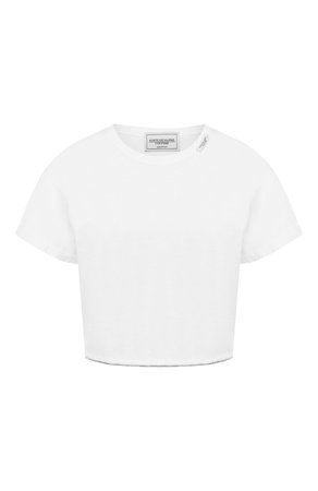Женская белая хлопковая футболка FORTE DEI MARMI COUTURE — купить за 11450 руб. в интернет-магазине ЦУМ, арт. 20SF6201