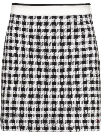 Shop Miu Miu checked mini skirt with Express Delivery - FARFETCH