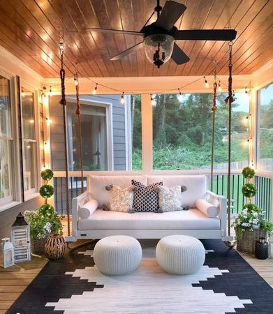 front porch swing area