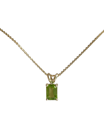 14K Gold Peridot Necklace, Natural Peridot Jewelry, August Birthstone, Birthday Gift For Women, Thanksgiving Gift for Wife