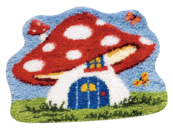 mushroom house rug