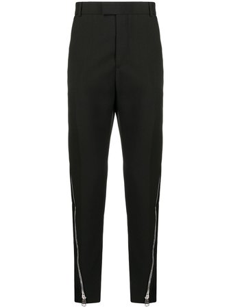 Alexander McQueen zip-detail Tailored Trousers - Farfetch
