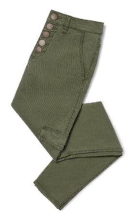 green cargo skinny pants
