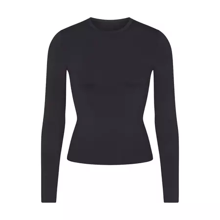 SOFT SMOOTHING SEAMLESS LONG SLEEVE T-SHIRT | GRAPHITE - SOFT SMOOTHING SEAMLESS LONG SLEEVE T-SHIRT | GRAPHITE