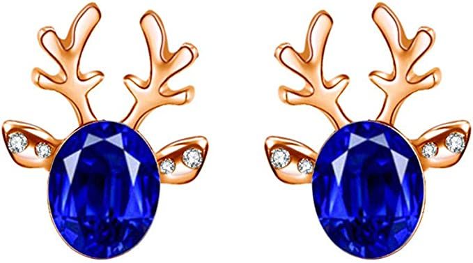 Amazon.com: Zircon Stud Earrings for Women Christmas Antler Deer Earrings Boho Ear Stud Earring Cute Earring Jewelry Gift Christmas Decorations: Clothing, Shoes & Jewelry