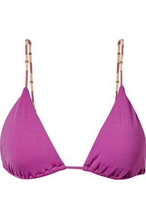 ViX | Laura embellished triangle bikini top | NET-A-PORTER.COM