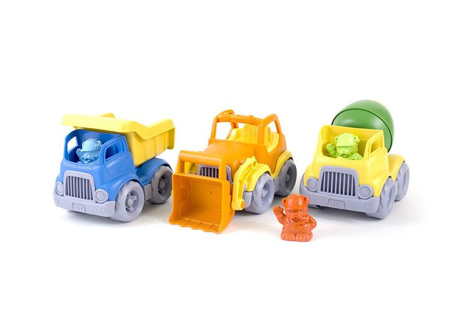 Green Toys Construction Trucks Gift Set | Made Safe in the USA