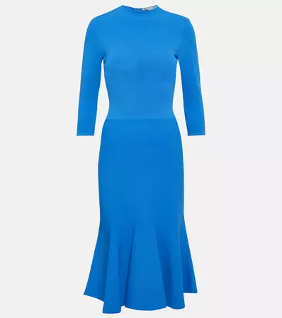 Mock Neck Midi Dress in Blue - Stella Mc Cartney | Mytheresa